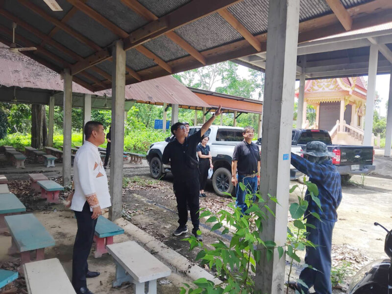ลงพื้นที่สำรวจ เพื่อก่อสร้างศาลาประกอบฌาปนสถาน บ้านป่าหัด